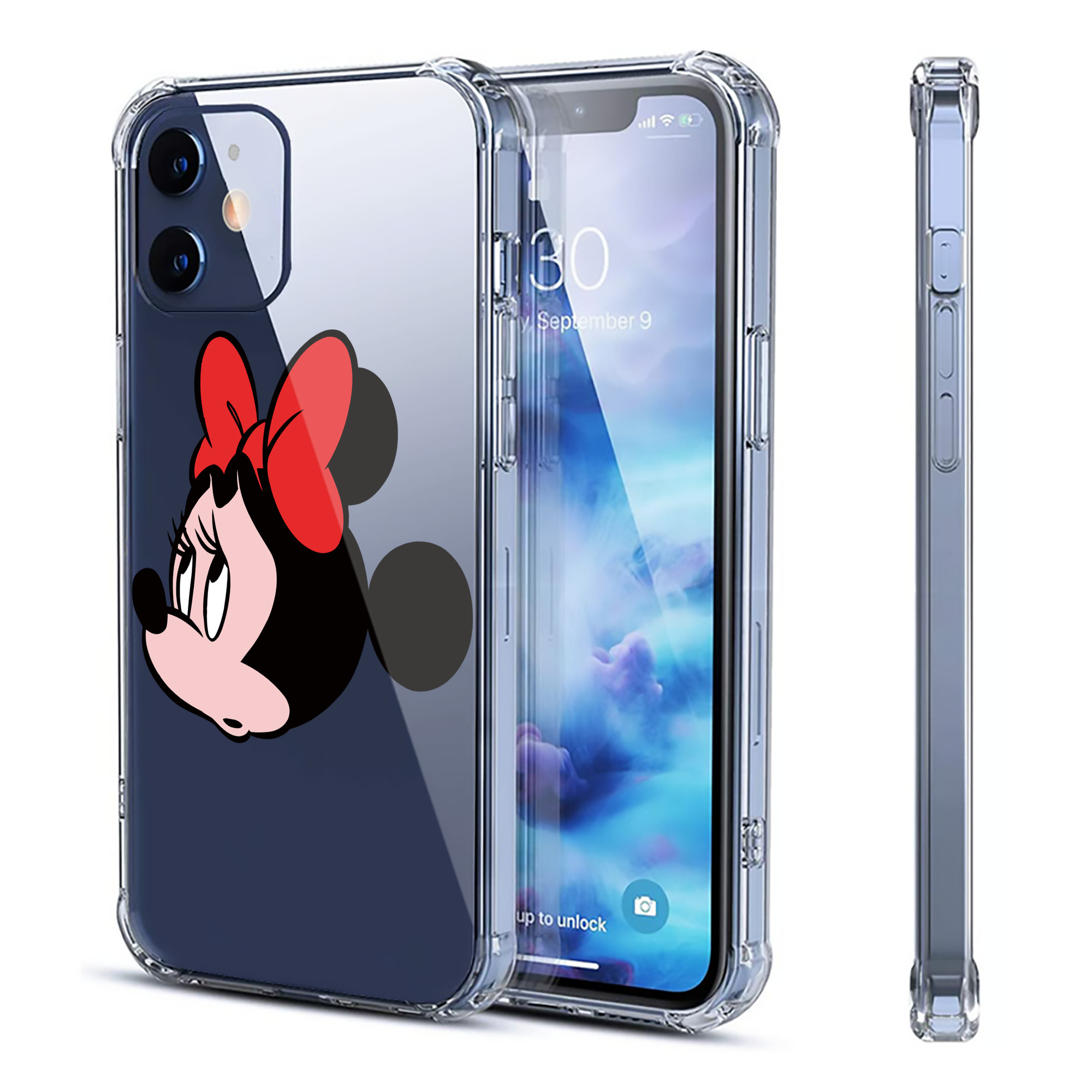 （画像用） ミッキーマウス Mickey Mouse 【iPhone 12シリーズ対応】透明スマホケース（クリアソフトケース）